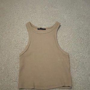 Zara women’s tan halter tank